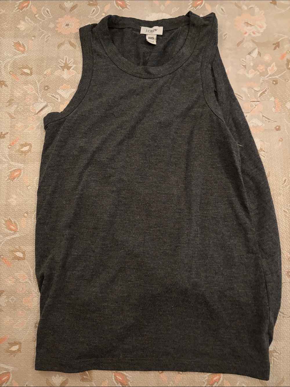 J. Crew Charcoal Gray Sleeveless Tank Top tie back